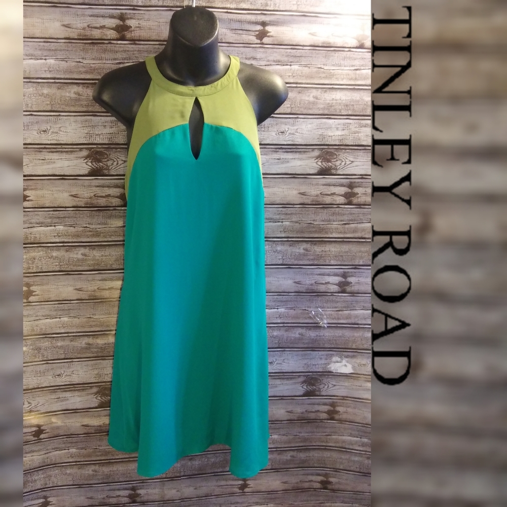🆕Green Duo Retro Shift Dress by Tinley Road